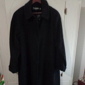 Women's Forcaster Wool Maxi Coat 16 Black Lined Pockets